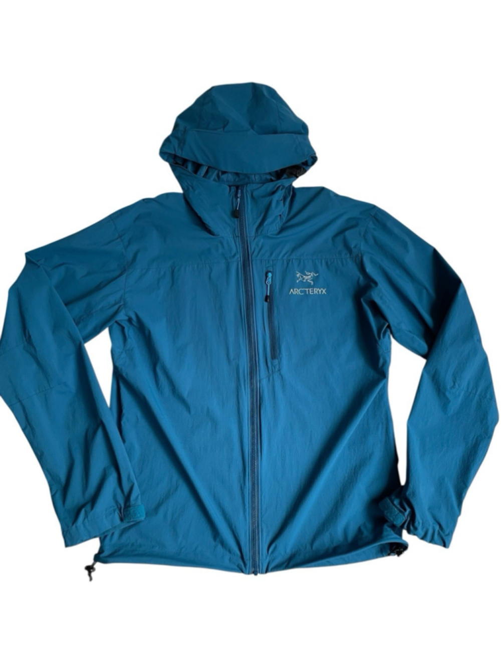 Arc'teryx Squamish Hoody Mens XS Teal Ultralight Outdoor Windbreaker Jacket